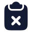 Clipboardx icon with solid rounded style