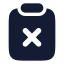 Clipboardx icon with solid rounded style