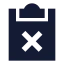 Clipboardx icon with solid sharp style