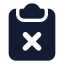Clipboardx icon with solid standard style