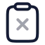 Clipboardx icon with twotone rounded style