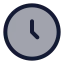 Clock icon with duotone standard style