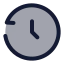 Clock icon with duotone rounded style
