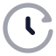 Clock icon with bulk rounded style