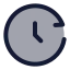 Clock icon with duotone rounded style