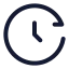 Clock icon with stroke standard style