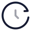 Clock icon with twotone rounded style