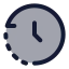 Clock icon with duotone rounded style