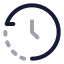 Clock icon with twotone rounded style