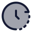 Clock icon with duotone rounded style