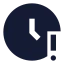 Clockalert icon with solid sharp style