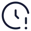 Clockalert icon with stroke rounded style