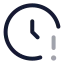 Clockalert icon with twotone rounded style