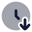 Clockarrowdown icon with bulk rounded style