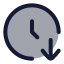 Clockarrowdown icon with duotone rounded style