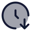 Clockarrowdown icon with duotone standard style
