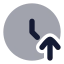 Clockarrowup icon with bulk rounded style