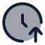 Clockarrowup icon with duotone rounded style