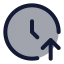 Clockarrowup icon with duotone standard style