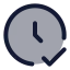 Clockcheck icon with duotone standard style