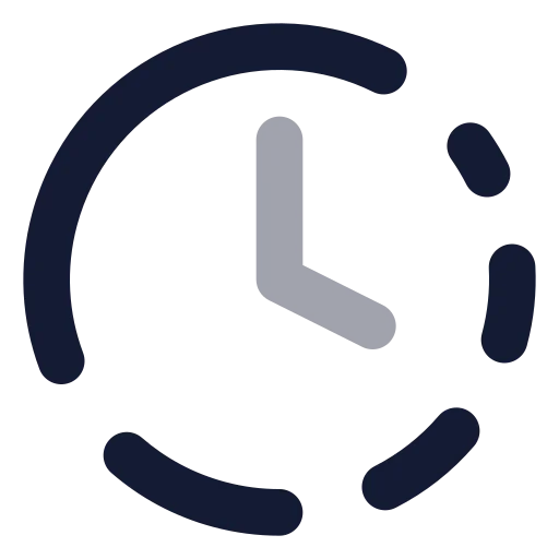 Clock Fading Icon in Bulk Rounded style
