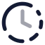 Clockfading icon with bulk rounded style