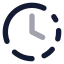 Clockfading icon with bulk rounded style