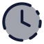 Clockfading icon with duotone standard style