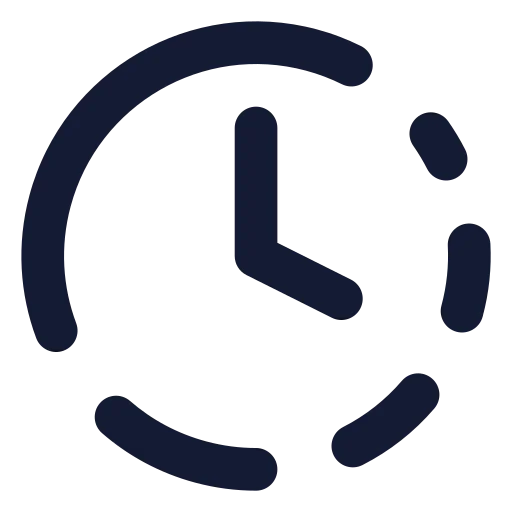 Clock Fading Icon in Solid Rounded style