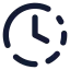 Clockfading icon with solid rounded style
