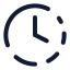 Clockfading icon with stroke standard style