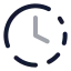 Clockfading icon with twotone rounded style