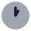 Clockhour icon with bulk rounded style