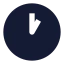 Clockhour icon with solid sharp style