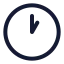 Clockhour icon with stroke rounded style