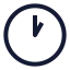 Clockhour icon with stroke sharp style