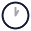 Clockhour icon with twotone rounded style
