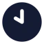 Clockhour icon with solid standard style