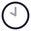 Clockhour icon with twotone rounded style
