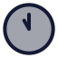 Clockhour icon with duotone standard style