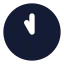 Clockhour icon with solid rounded style