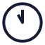 Clockhour icon with stroke sharp style