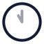 Clockhour icon with twotone rounded style