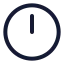 Clockhour icon with stroke standard style