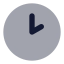 Clockhour icon with bulk rounded style