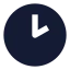 Clockhour icon with solid sharp style
