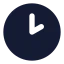 Clockhour icon with solid standard style