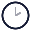 Clockhour icon with twotone rounded style