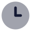Clockhour icon with bulk rounded style