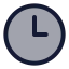 Clockhour icon with duotone rounded style